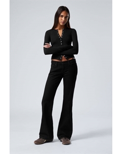 Джинсы Nova с заниженной талией и облегающими штанинами, черный Weekday