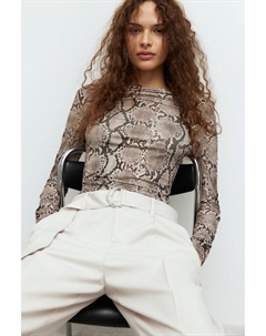 Драпированный трикотажный топ, мультиколор H&m