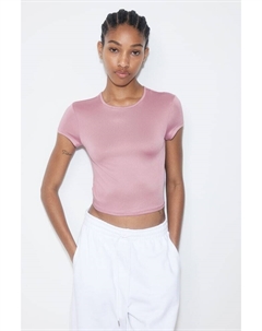 Облегающая футболка, розовый H&m