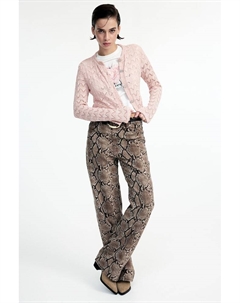 Кардиган ажурной вязки, розовый H&m