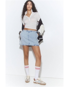 Мини-Юбка А-силуэта, голубой H&m