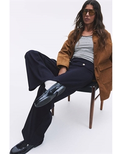 Прямые брюки, синий H&m