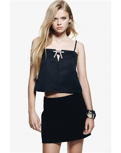 Майка с бантом, черный H&m