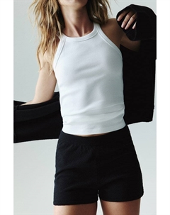 Шорты из трикотажа букле, черный H&m