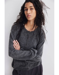 Кардиган свободного покроя, серый H&m