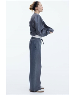 Хлопковые спортивные штаны в потертом виде, серый H&m