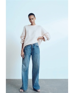 Расклешенные обычные джинсы, голубой H&m