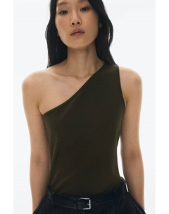 Майка на одно плечо, зеленый H&m