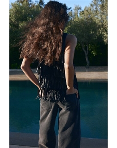 Укороченные джинсы Barrel, черный H&m