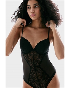 Боди-Стринги push-up из кружева, черный H&m