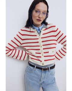 Кардиган структурной вязки, белый H&m