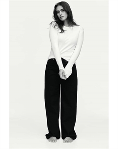 Хлопковая рубашка в рубчик, белый H&m