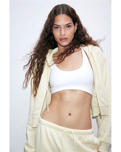 Короткая куртка с капюшоном, желтый H&m