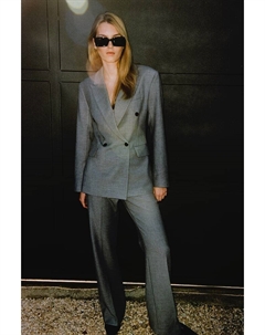 Расклешенные брюки со стрелками, серый H&m