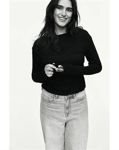 Хлопковая рубашка в рубчик, черный H&m