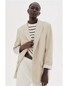 Блейзер из лиоцелл-микса, бежевый H&m