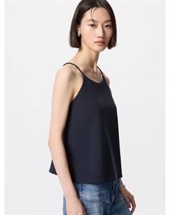 Топ на бретельках из креп-джерси, синий Uniqlo