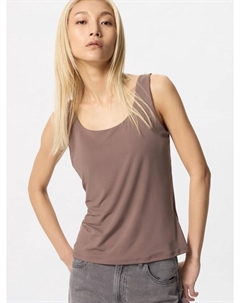 Топ на бретелях с чашечками airism, коричневый Uniqlo