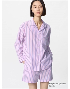Пижама полосатая, цвет 11 розовый Uniqlo