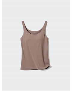 Топ на бретелях с чашечками airism, коричневый Uniqlo