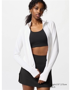 Спортивная кофта на молнии, цвет 00 белый Uniqlo