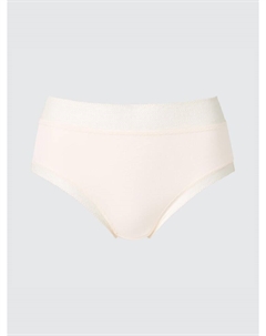 Трусики с высокой посадкой кружевные, цвет 30 бежевый Uniqlo