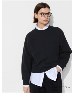 Свитшот женский, черный Uniqlo