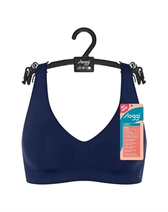 Мягкий дышащий бюстгальтер без косточек Zero Feel 20 для женщин, темно-синий Sloggi