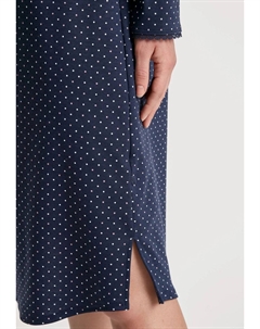 Женская рубашка для сна с вырезом Midnight Dreams Henley, цвет 488 Peacoat Blue Calida