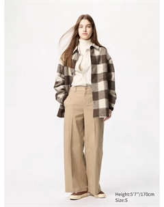 Широкие брюки-чинос, цвет 32 бежевый Uniqlo