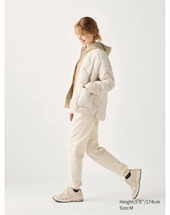 Джоггеры Heattech с флисовой подкладкой, цвет 01 белый Uniqlo