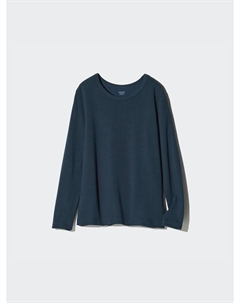 Лонгслив heattech, темно-синий Uniqlo
