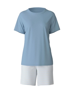 Хлопковые шорты в полоску, дышащие, для женщин, цвет 450 Endless Sky Calida