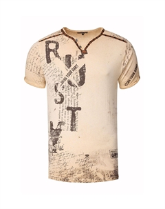 Футболка с потертым видом, бежевый Rusty neal