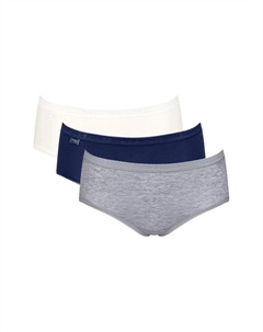 Комплект трусов-миди Basic+ для женщин, 3 шт, цвет Multiple Colour 17 Sloggi