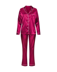 Женская пижама с воротником с лацканами и нагрудным карманом, цвет 2089 Berry S.oliver