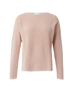 Вязаный женский хлопковый свитер с вырезом «лодочка», цвет 4242 Lilac/pink Comma casual identity