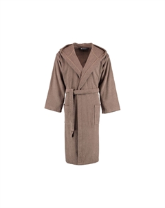Халаты унисекс с капюшоном Baronesse серо-коричневый - 58 Rhomtuft