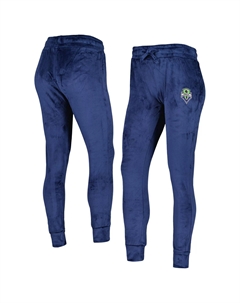 Женские спортивные темно-синие брюки Concepts Seattle Sounders FC Intermission с велюровыми манжетами Unbranded