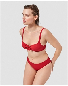 Классические плавки бикини из жаккардовой ткани, красный Gisela