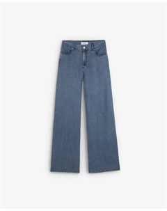 Женские прямые джинсы с карманами и застежкой на молнию и пуговицу, синий Scalpers