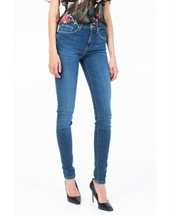 Синие хлопковые женские джеггинсы Tommy hilfiger