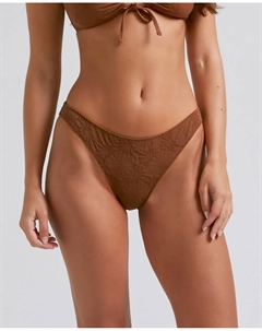Плавки бикини карамельного цвета с подкладкой и структурой, коричневый Robin collection