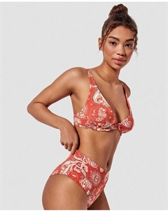 Плавки бикини с высокой талией и принтом, мультиколор Gisela