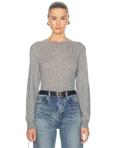 Свитер с круглым вырезом, цвет Gris Chine Clair Saint laurent