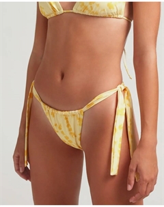 Плавки бикини Al Sole с бантом и подкладкой, жёлтый Robin collection