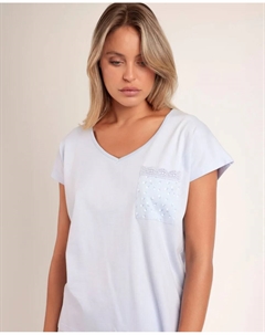 Женская длинная трикотажная пижама синего цвета, синий Admas