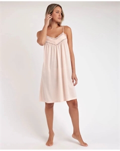 Розовая трикотажная женская короткая ночная рубашка, розовый Admas