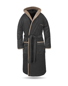 Хлопковый халат унисекс Роб, цвет Schwarz/beige Normani