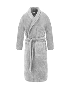 Халат унисекс, хлопок, флис 450 г/м², серый Normani